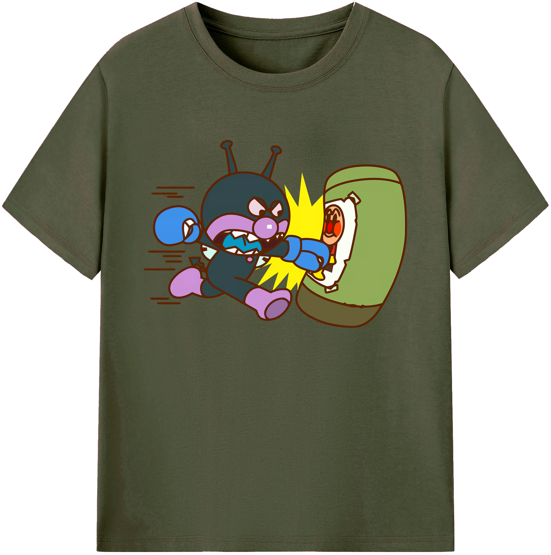 （画像用） アンパンマン Anpanman 綿100％ メンズ半袖Tシャツ｜肌触りやわらか＆通気性